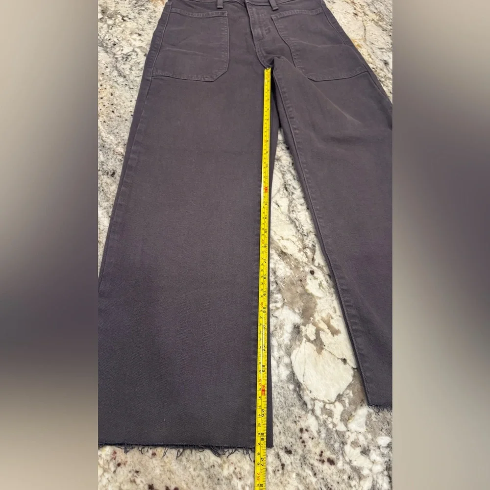 Women's Just Black Denim Gray The Nautical Way High Rise Wide-Leg Raw Hem Sz 25 - Picture 4 of 7